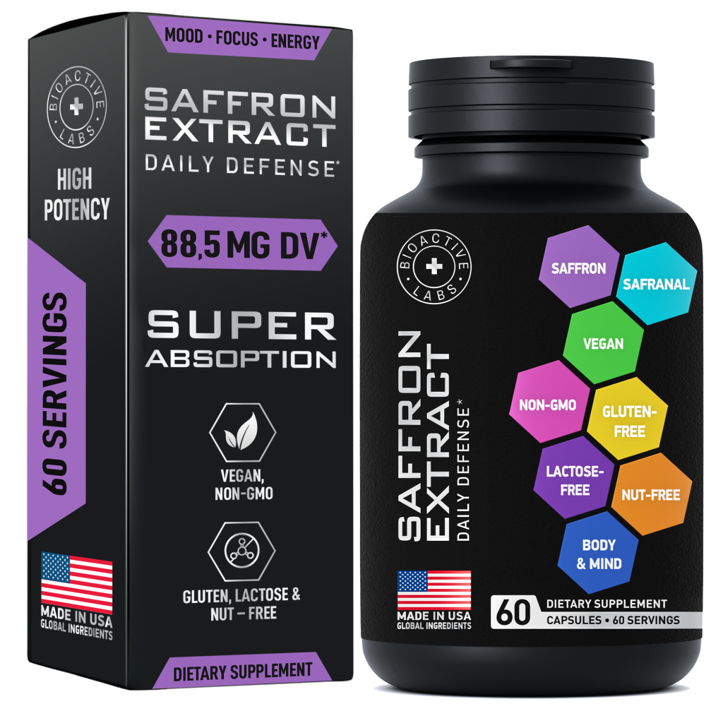 Bioactive Labs Saffron Extract Capsules Supplement